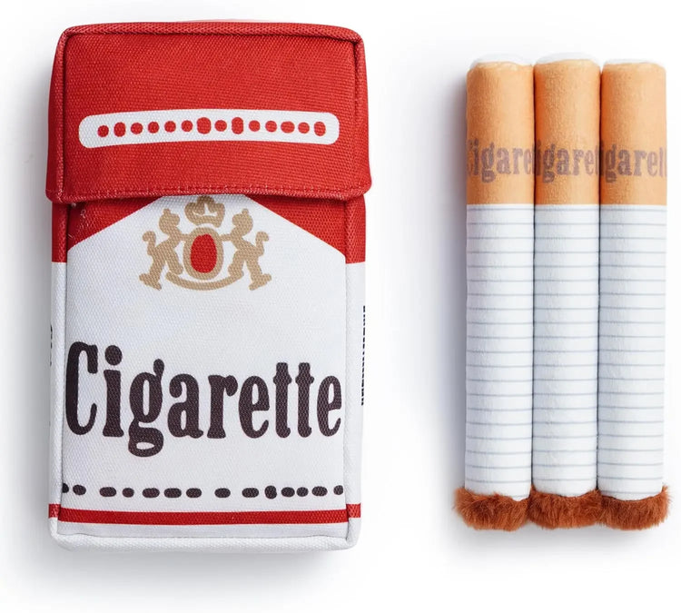3-Pack Interactive Plush Cigarette Dog Toys with Box