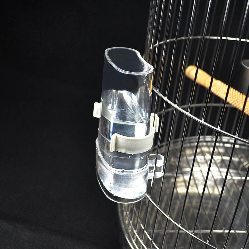 Bird Water Feeder | Automatic Acrylic Dispenser for Parrot, Canary & Parakeet | No-Mess Cage Mount Water Bottle | Drinking Accessory for Birds
