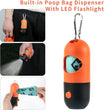 Dog Poop Scooper Set with Claw Picker, Leash Clip, LED Light, and Bag Dispenser