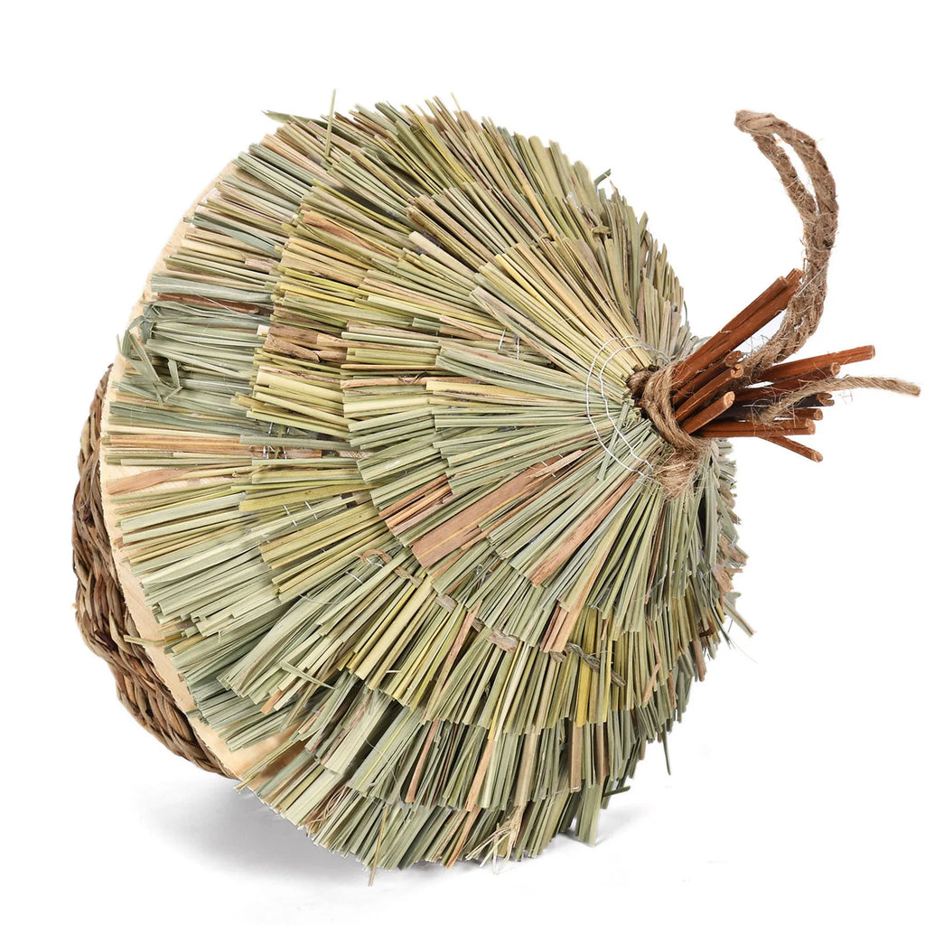 Natural Grass Egg Bird Nest – Handwoven Hanging Bird Cage House for Parrots & Small Birds | Outdoor Decorative Shelter