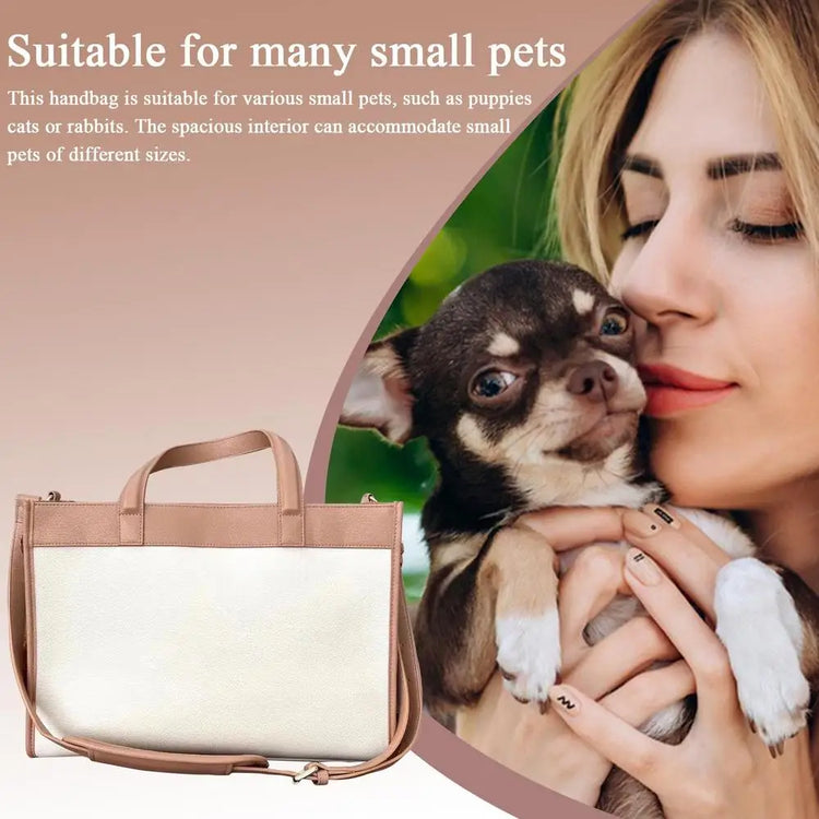 Puppy Travel Bag – Soft, Breathable PU Leather Dog Carry Bag for Small Pets