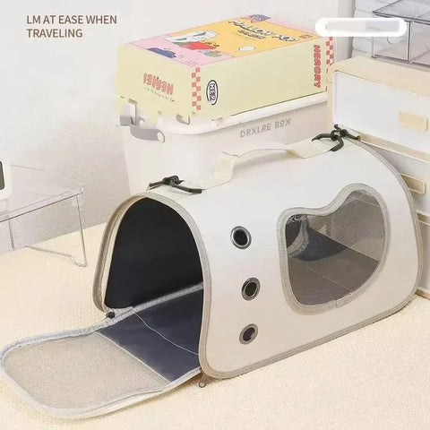 Portable Cat Carrier Bag – 360° Mesh Ventilated | Collapsible Handheld Tote | Small Pet Travel Backpack for Cats/Puppies