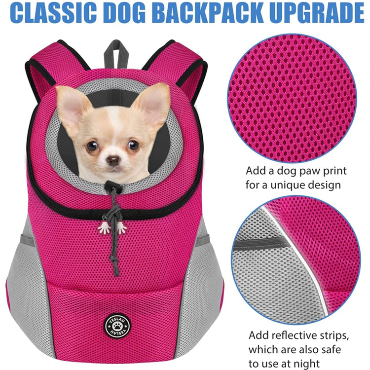 Breathable Dog Carrier Backpack – Travel Pet Bag for Small to Medium Dogs and Cats