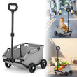 Foldable Small Pet Stroller with 4 Wheels – Breathable Dog and Cat Carrier Cart for Puppies and Kittens