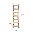 Bird Parrot Toys | Colorful Hanging Cage Climbing Ladders with Natural Wood | Parrots Suspension Bridge Swing Toys | Bird Toy Supplies