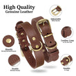 Durable Real Leather Dog Collar – Adjustable & Heavy-Duty for Medium to Large Dogs