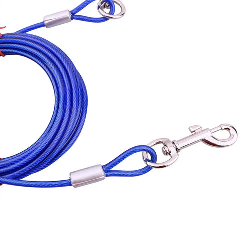Heavy-Duty Double Dog Leash – Durable Steel Wire, Chew-Resistant, Quick Release