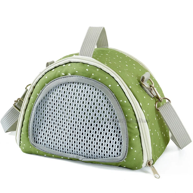 Portable Breathable Small Pet Carrier Bag – Travel Backpack for Hamsters, Guinea Pigs, Rabbits, Reptiles, and More