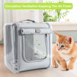 Double Sided Transparent Cat Carrier Backpack | Ventilated Travel Bag for Cats/Small Pets