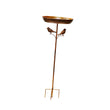 Freestanding Bird Bath with Metal Stand – 5-Prong Base Outdoor Bird Feeder Bowl for Patio, Garden & Lawn Decor