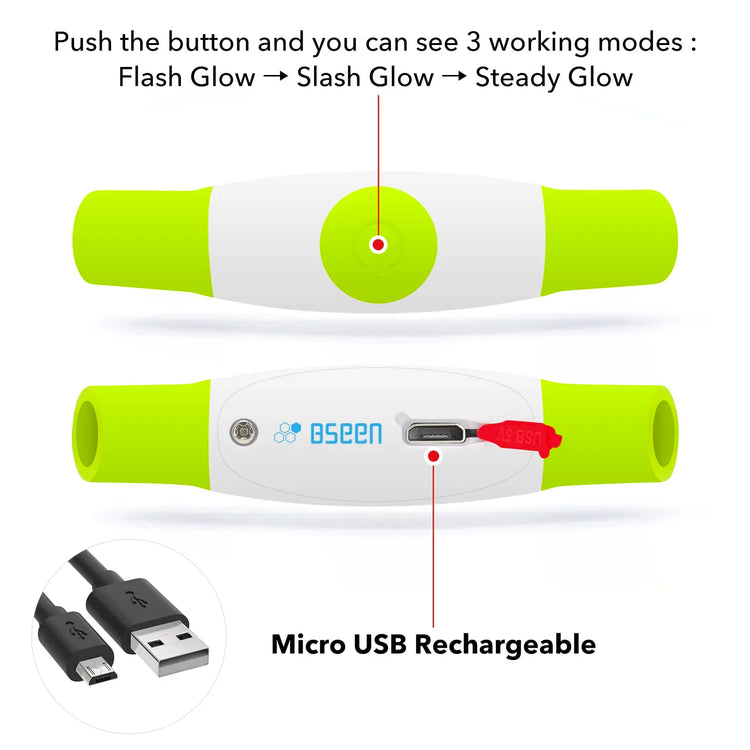 LED Luminous Dog Collar Light Rechargeable Flashing Safety Collar for Nighttime Walking