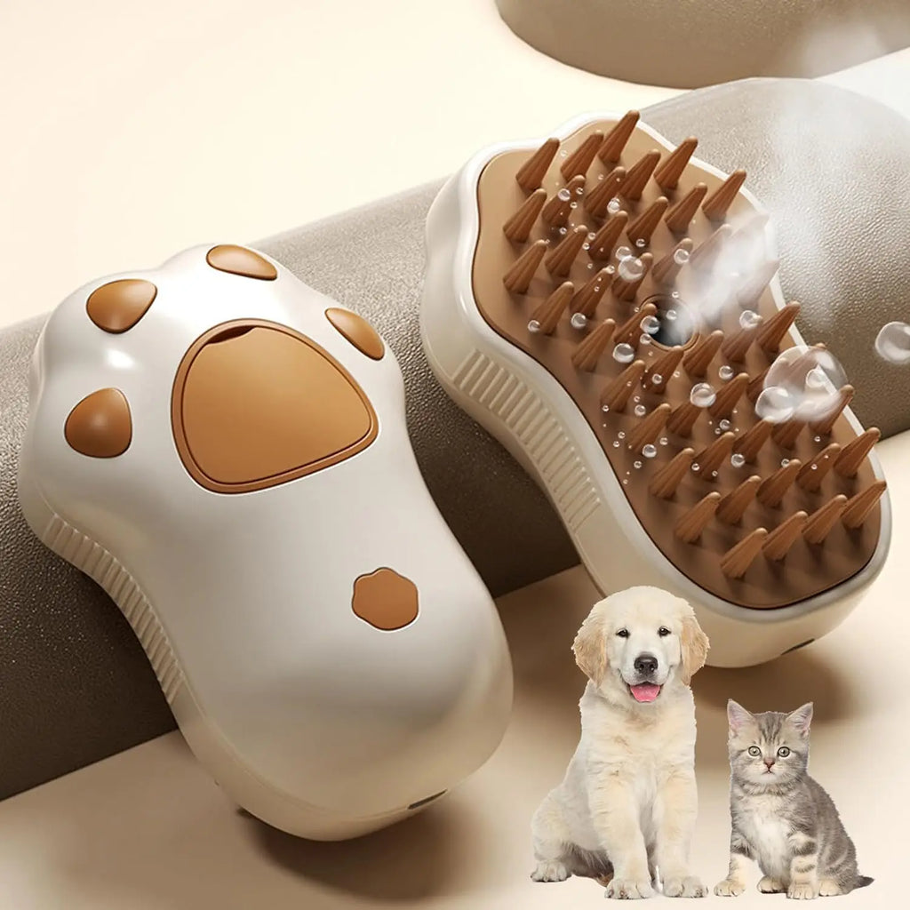 Pet Steam Brush | Cat Dog Cleaning | Steamy Electric Spray Massage Comb | 3 In 1 Hair Removal | Grooming Supplies | Pet Accessories