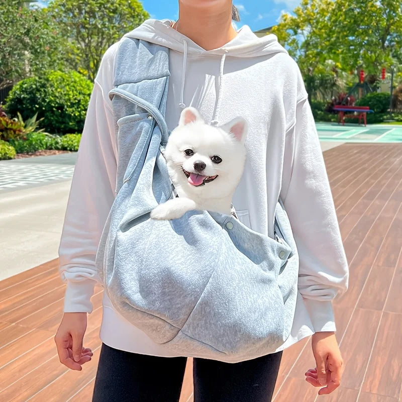 Portable Pet Shoulder Sling Carrier – Breathable Travel Bag for Small Dogs & Cats up to 7.5kg