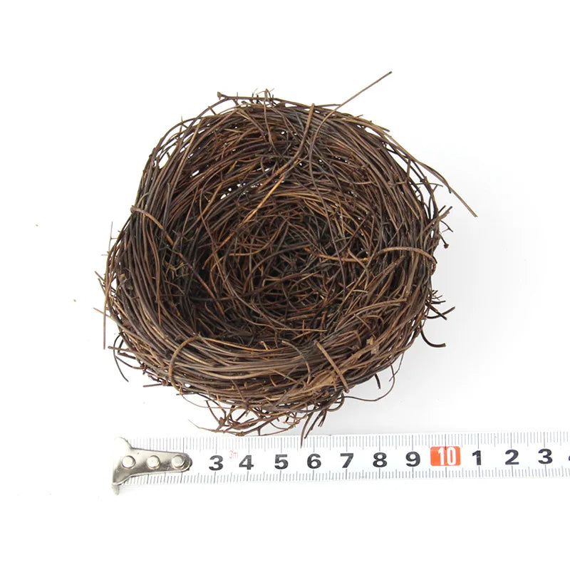 Straw Round Rattan Bird Nest | Chewable Bedding Toy for Parrots, Pigeons & Cage Birds