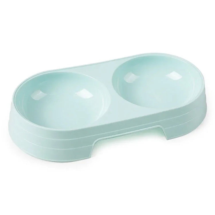 Double Pet Bowl for Small Dogs & Cats – Stainless Steel Food and Water Feeder with Non-Slip Base