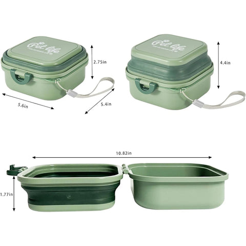 Collapsible Dog Water Bowl with Leak-Proof Lid – Portable 2-in-1 Food & Water Feeder for Small Dogs, Travel & Outdoor Use