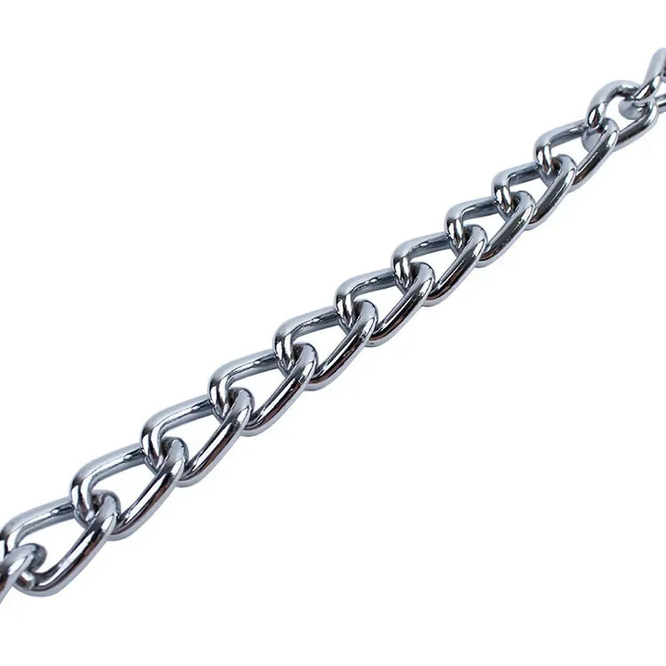 Adjustable Chrome Stainless Steel Dog Collar – No Choke Traction Rope Lead