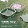 Collapsible Dog Water Bowl with Leak-Proof Lid – Portable 2-in-1 Food & Water Feeder for Small Dogs, Travel & Outdoor Use