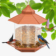 Bird Feeder | Automatic Food Feeding Tool for Birds | Hanging Gazebo Outdoor Nut Feeder | Multiple Hole Food Dispenser Container