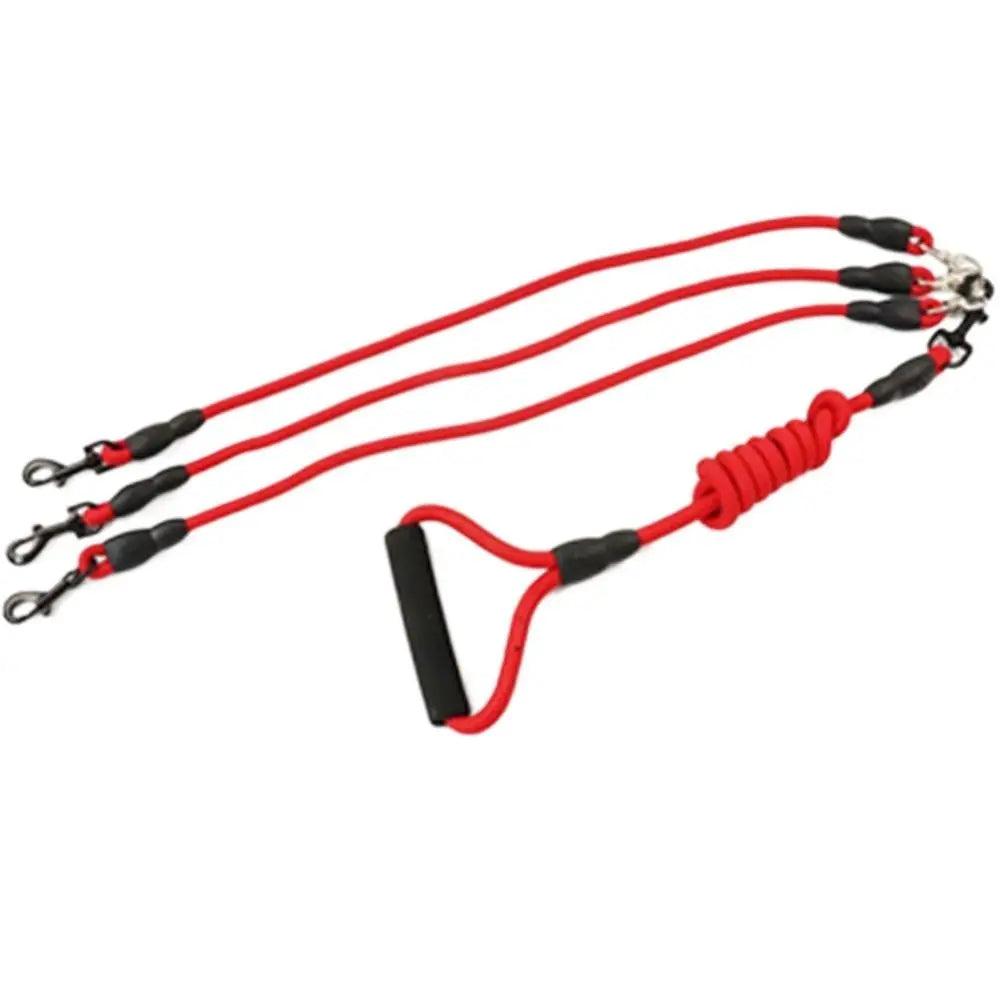 Double Dog Leash Nylon Two-Headed Coupler – Walk 2, 3, or 4 Dogs with Ease