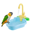 Bird Bath Tub Parrot Automatic Bathtub with Faucet Bird Shower Bathing Tub Bird Feeder Bowl Parrot Automatic Bathtub Pool Supply