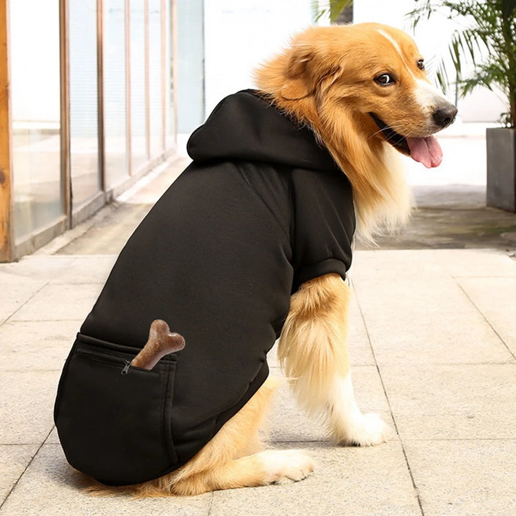 Winter Pet Clothes Dog Warm Hoodies Thermal Big Dog Coat Puppy Clothing For Small Medium Dogs Puppy Vest Jacket With Pockets