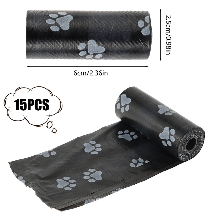 30 Roll Dog Poop Bags Disposable Pet Waste Bags Bone-Shape Divider Design Durable and Biodegradable