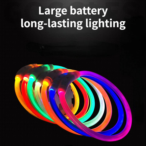 LED Pet Luminous Collar USB Charging Collar for Dogs and Cats