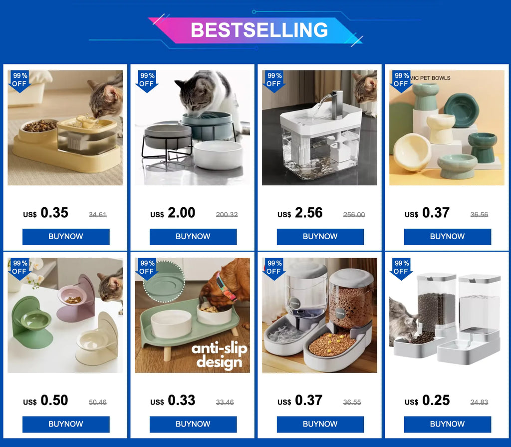 Ceramic Raised Cat Food Bowls | Tilted Elevated Cat Food Bowl Stress Free Backflow Prevention | Microwave Safe Dishwasher