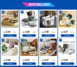 Ceramic Raised Cat Food Bowls | Tilted Elevated Cat Food Bowl Stress Free Backflow Prevention | Microwave Safe Dishwasher