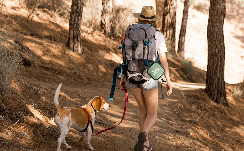 Collapsible Dog Water Bowl with Leak-Proof Lid – Portable 2-in-1 Food & Water Feeder for Small Dogs, Travel & Outdoor Use