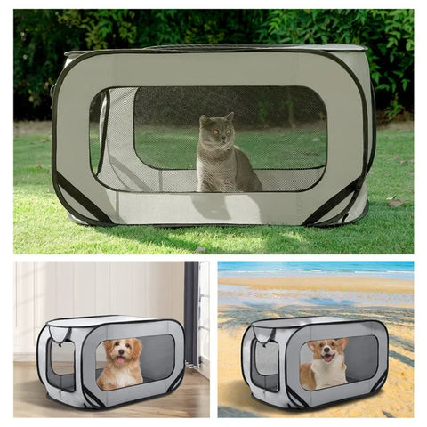 Portable Large Dog Bed Pop-Up Kennel – Indoor Outdoor Crate for Pets, Car Seat Kennel & Cat Bed