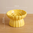 Cat Food Bowl | Ceramic Elevated | Cats/Small Dogs | Slow Feed Bowls | Anti-Choking Eating Feeders | Anti-Gulping Puppy Supplies