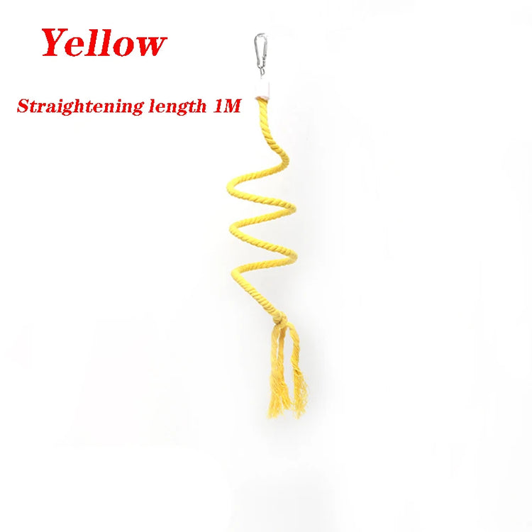 Bird Molar Toy | Durable Bendable Cotton Rope | Multi-color Parrot Standing Perch for Cockatiel | Parrot Cage Bird Toy