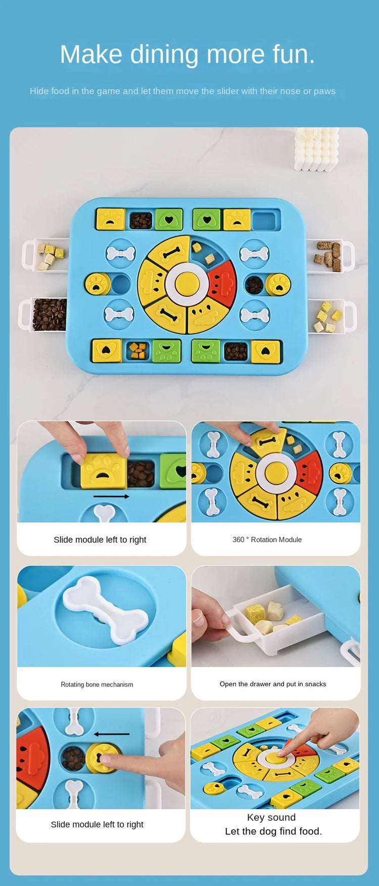 Interactive Dog Puzzle Toy for Training & Enrichment | For All Dog Sizes