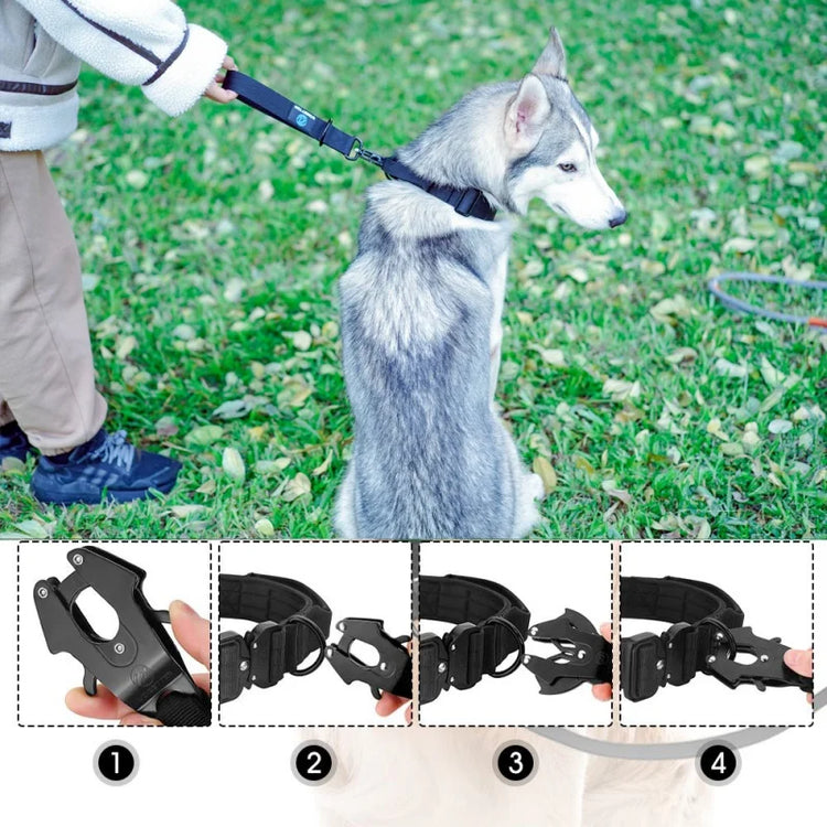 Short Padded Traffic Lead for Dogs – Heavy-Duty Nylon Leash with Quick Release Clip