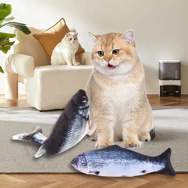 Cat/Dog Toy – USB Charging Electric Floppy Fish | Simulation Interactive Pet Chew Toy | Teeth Grinding & Training Play Toy