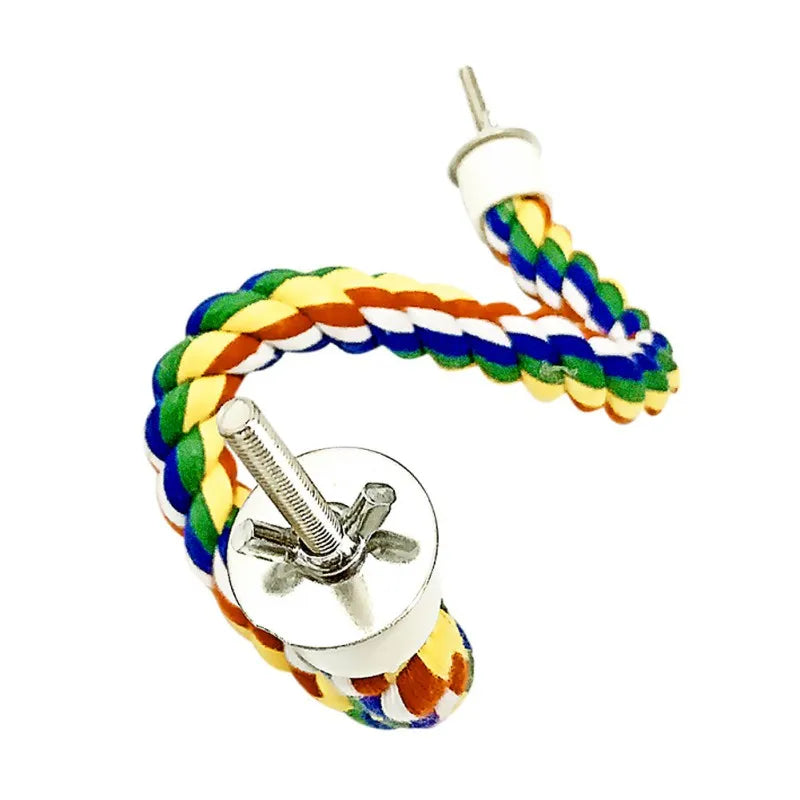 Parrot Bird Standing Toys | Cotton Rope Colorful Toy Chew Perches for Bird Cage | Woven Rope Bird Accessories | Parrot Toys