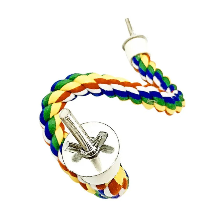 Parrot Bird Standing Toys | Cotton Rope Colorful Toy Chew Perches for Bird Cage | Woven Rope Bird Accessories | Parrot Toys