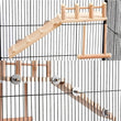 Bird Cage Accessories Set | Wooden Perches, Swing, Ladder, Platform, Toys for Parrots & Small Birds