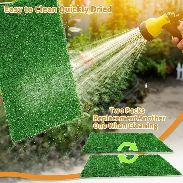 Artificial Grass Dog Pee Pad – Indoor & Outdoor Pet Training Lawn Mat