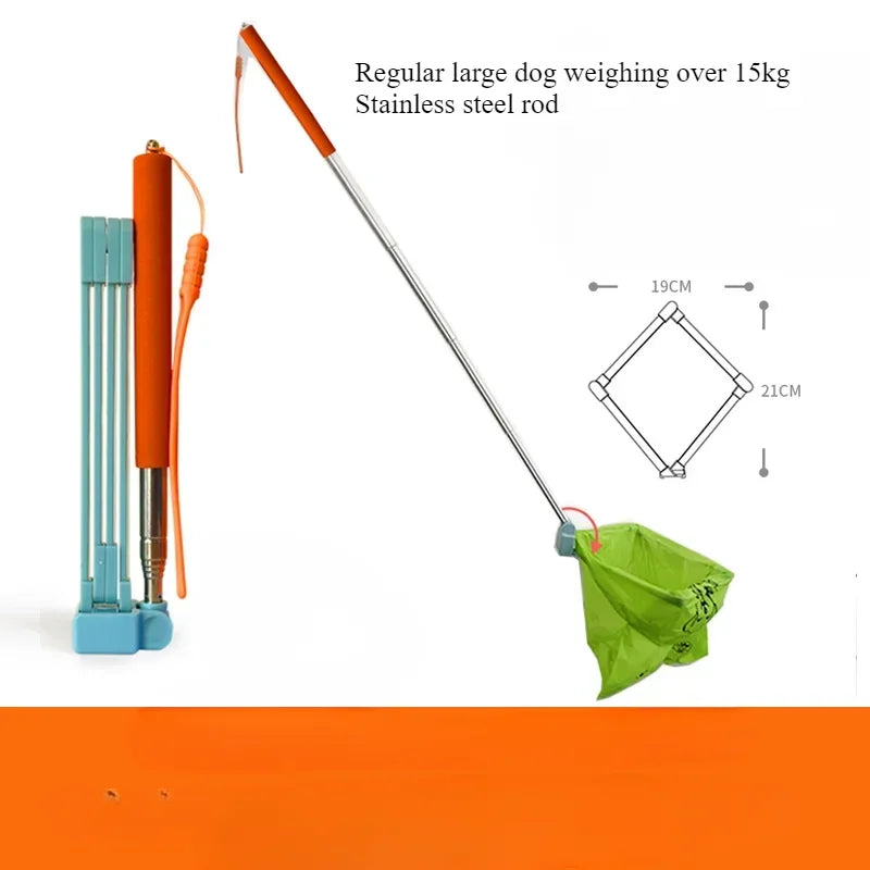 Portable Dog Poop Scoop – Expandable Waste Pick-Up Tool for Outdoor Walks