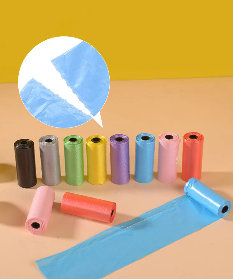 10 Rolls Dog Poop Bags – 15 Bags Per Roll, Portable Outdoor Pet Waste Cleanup Bags