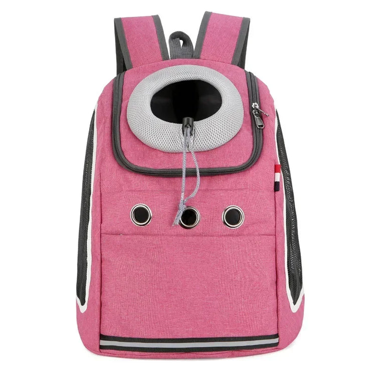 Portable Breathable Dog & Cat Carrier Backpack – Travel Pet Bag with Mesh Window and Adjustable Straps