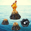 Fish Tanks Landscaping Simulation Volcano Aquarium Accessories Rockery Ornaments Aeration Pump Bubble Stone Oxygenation Tube