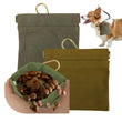 Canvas Dog Treat Bag – Portable Outdoor Training Snack Pouch with Automatic Closure