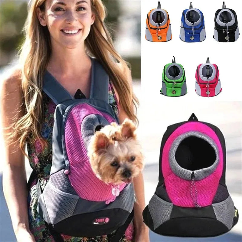 Pet Carrier Backpack – Breathable Front & Back Pack for Small to Medium Dogs and Cats