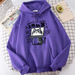 Cartoon Cat Is an Abstract Work Machine | Men's Sweatshirt | Comfort Sweatshirts | Leisure Outdoor Pullover | Youth Popular Clothes