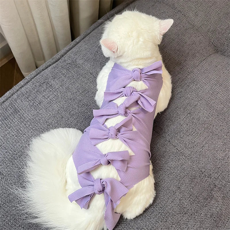 Cat Surgery Recovery Suit | Post-Op Onesie for Cats | E-Collar Alternative for Wound Protection