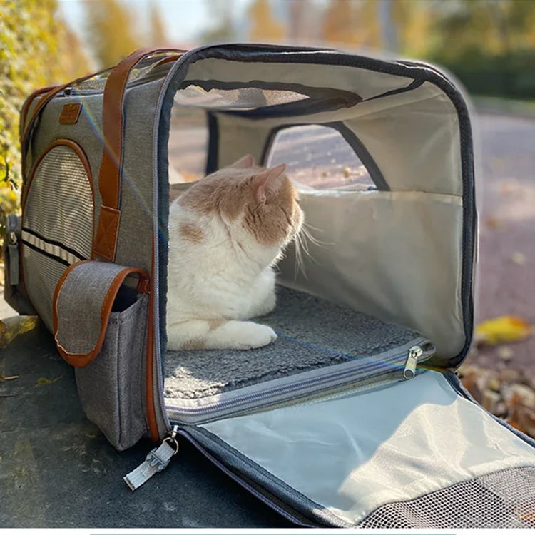 Crossbody Dog Bag – Pet Backpack | Multipurpose Solid Color Shoulder Carrier - Cats/Dogs | Breathable, Portable & Travel-Friendly